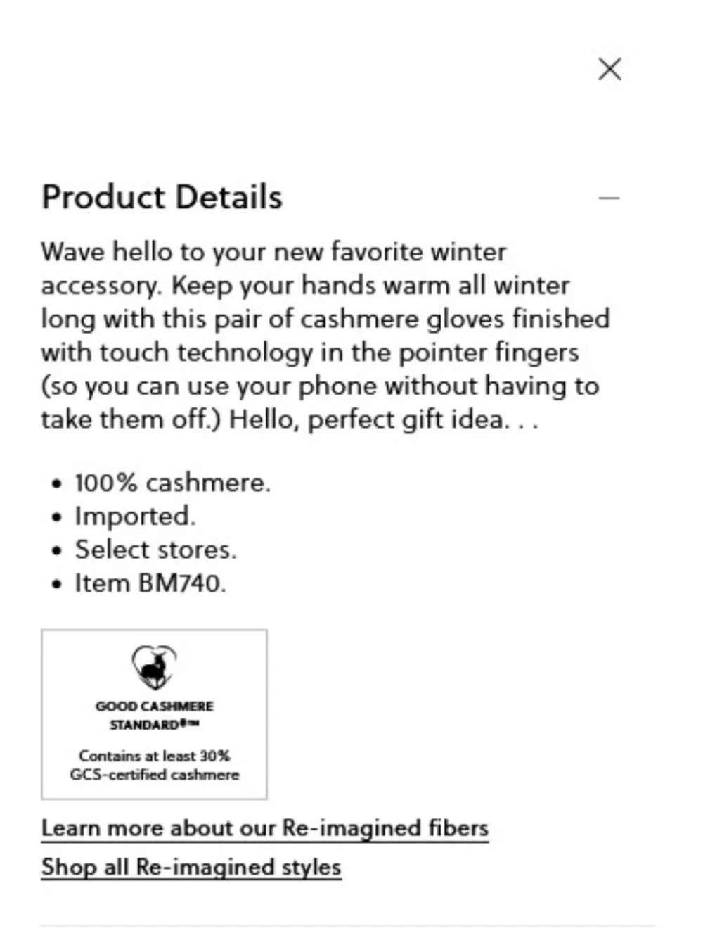 J. Crew Cashmere tech-touch gloves